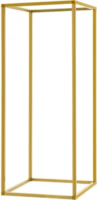 Immagine prodotto di Supporti per fiori da matrimonio - Vasi in metallo con piedistallo - Set da 10 - Decorazioni geometriche per la tavola - Altezza 60 cm - Ideali per feste ed eventi - Colore oro