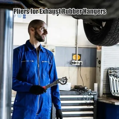 Produktbild von Zange aus einer Aluminiumlegierung für die einfache Montage und Demontage von Auspuffhalterungen im Automobilbereich, geeignet für Mechaniker und Kfz-Fachleute