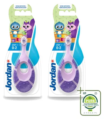 Produktbild von 2 x Jordan Baby Zahnbürste für 0-2 Jahre - Großpackung - 2 Stücke