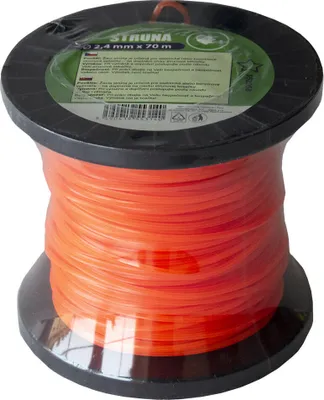 Image de ligne de coupe en étoile de 2,4 mm x 70 m, fil de nylon robuste pour coupe-bordures, durable et efficace