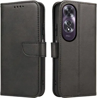 Imagen del producto de Funda de cuero tipo cartera para Oppo A60 4G + Protector de pantalla de vidrio 9H