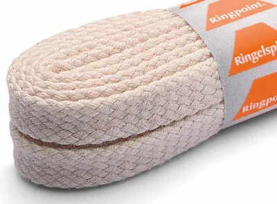 Produktbild von RINGELSPITZ - Flach Medium Fein – Vielseitige Schnürsenkel für Jeden Anlass - 120 cm, natur