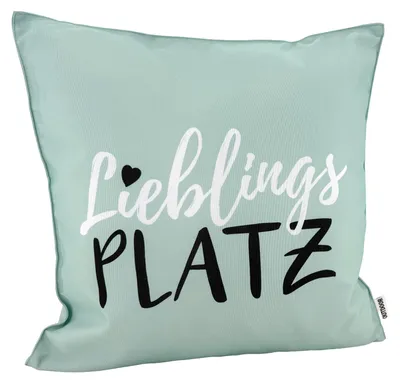 Produktbild von heimtexland ® Outdoorkissen 45x45 Dekokissen Outdoor Garten Lounge Deko Kissen Typ839 Lieblingsplatz 2 Mint