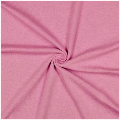 Bio Bündchenstoff Schlauchware 35(70) cm – Jersey Bündchen Meterware 270 g/m² Baumwolle Elasthan Oeko-Tex ab 25 cm hortensie