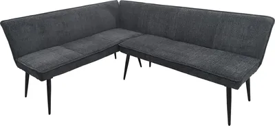 Produktbild von Eckbank 154 x 195 cm Anthrazit Mesilla kurzer Schenkel links