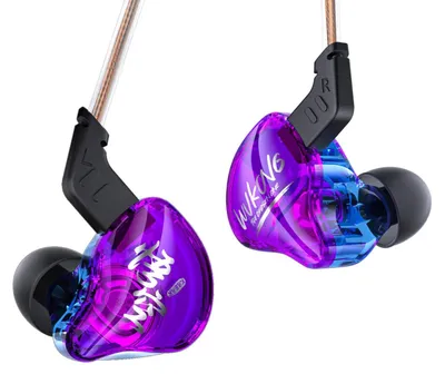 Produktbild von KBEAR MONKIE Gaming-Ohrhörer In-Ear-Kopfhörer mit Geräuschunterdrückung mit mm-Stecker Surround-HiFi-Sound-In-Ear-Monitor Lila kein Mikrofon K01