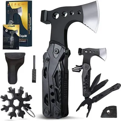 Produktbild von Famanu Multifunktionales Campingwerkzeug 16 in 1 - Schwarz