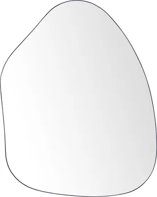 Obrázek produktu pro BELIANI Nástěnné zrcadlo černý kovový rám sklo 70 x 92 cm oválné na zeď moderní minimalistický obývací pokoj ložnice předsíň