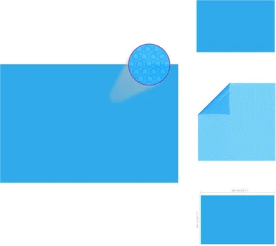 Produktbild von vidaXL Rechteckige Poolabdeckung 600x400 cm PE Blau - Poolabdeckungen & -unterlagen