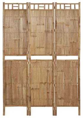 Produktbild von Paravent Raumteiler aus Bambus Sichtschutz Trennwand Stellwand zusammenklappbar wetterfest für Garten Terrasse und Balkon im Landhausstil 120 x 180 cm
