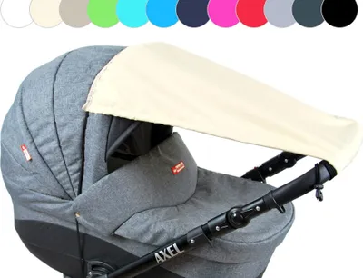 Produktbild von BABYLUX Sonnenschutz SONNENSEGEL für Kinderwagen UNI Buggy UV Schutz Beige