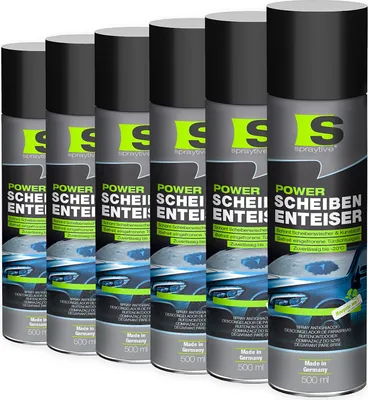 Produktbild von Spraytive 6x 500ml Power Scheibenenteiser – Enteiserspray für Autoscheiben & Schlösser – Entfroster wirkt sekundenschnell bis -20°C