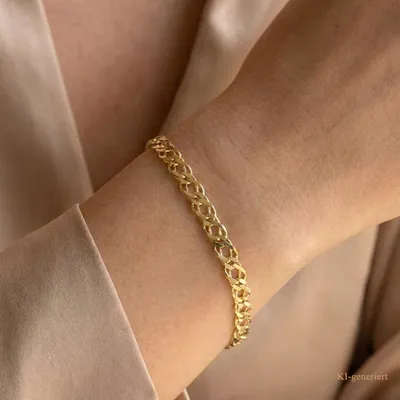 Produktbild von Armkette Zwillingspanzer echt Gold 333 ( 8 kt ) in 19 cm