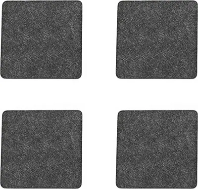 Produktbild von Oblique Unique 4 Filz Untersetzer Getränke Glas Untersetzer quadratisch - hellgrau