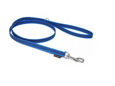 Produktbild von Mystique® Gummierte Leine 12mm mit Handschlaufe Standard Karabiner blau 1m