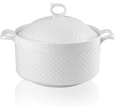 Obrázok produktu pre Solidchoice – Porcelánová polievková misa s pokrievkou, objem 3,6 litra