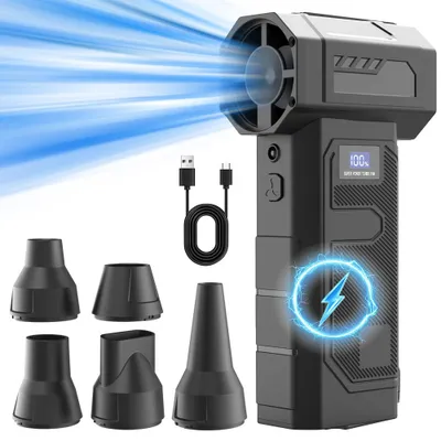 Produktbild von INF Handstaubsauger Luftstaubwedel - Leistungsstarker Akku-Gebläse mit LED-Licht
