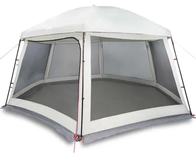 Produktbild von vidaXL Poolzelt mit abnehmbarem Überzelt Netzwänden Grau 512x458cm