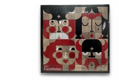 Immagine prodotto di FaceMaker: Puzzle in legno con 25 pezzi, blocchi di legno a forma di volti, gioco di puzzle, gioco creativo