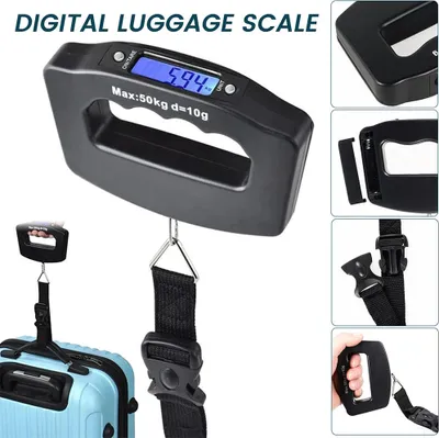 Produktbild von Kofferwaage,Digitale Gepäckwaage,hängewaage kofferwaage Reisewaage mit Digitalanzeige 50kg
