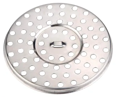 Produktbild von Runde Duschabflussabdeckung aus Edelstahl, 8,5 cm Durchmesser