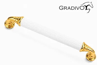Produktbild von Möbelgriff Küchengriffe Schrankgriff Bügelgriff Schubladengriffe 918 Gold - Weiß 96 mm