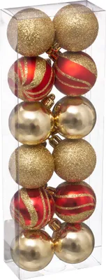 Produktbild von Weihnachtskugeln, mehrfarbig, Ø 4 cm, 12er-Set