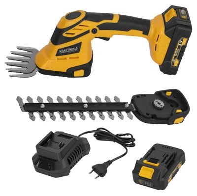 Produktbild von KRAFT&DELE | 2-IN-1 Heckenschere und Grasschere, 21V, Kleine Gras und Strauchschere Ideal für Kompakte Gartenarbeiten, Akku