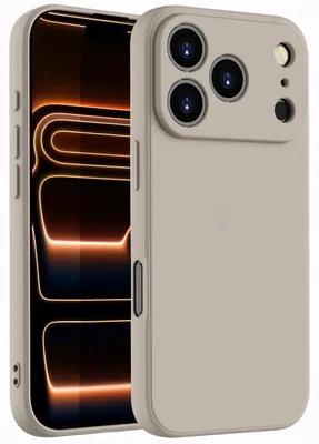 Produktbild von Hülle für iPhone 17 Pro, Slim Liquid Silikon Gel Gummi Stoßfest Schutzhülle Titangrau