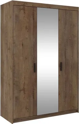 Obrázek produktu pro Zrcadlová šatní skříň 133 cm ARCATA - dub lefkas