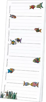 Produktbild von Magnet Notizblock Wochenplaner Fische, Kühlschrankmagnete Kühlschrankmagnet