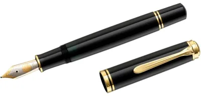 Produktbild von Pelikan Souverän 1000, Schwarz, Gold, Integriertes Befüllsystem, Harz, Gold/Rhodium, Medium, Beidhändig