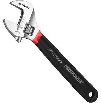 Obrázek produktu pro Klíč s pohyblivou hlavou, délka 250 mm, maximální rozsah 30 mm, nastavitelný, oboustranná stupnice
