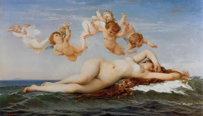 Zdjęcie produktu dla Alexandre Cabanel Art Print Obraz - Narodziny Wenus, 1863 (80 x 140 cm)
