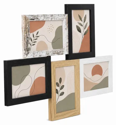 Produktbild von Bilderrahmen Collage für 5 Fotos Galerierahmen Wanddeko für Fotowand - Farbe: Multicolor | Format: 13x18
