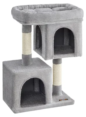 Zdjęcie produktu dla Drapak dla kota – sizal, plusz, zabezpieczenie przed przewróceniem – 49 x 32 x 74 cm