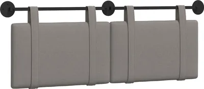 Image de vidaXL Tête de lit suspendue en tissu taupe