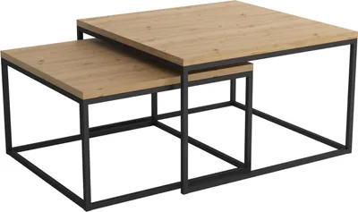 Productafbeelding van Koffietafel, bijzettafel, design, salontafel, set van twee, 2 salontafels
