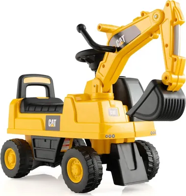 Produktbild von Sitzbagger, Bagger mit Lenkbarer Schaufel & Hupe, Rutschauto mit Stauraum unter Sitz, Aufsitzbagger mit Anti-Rutsch-Räder & Anti-Rollover-Vorrichtung für 1-3 Jahre (Bagger)