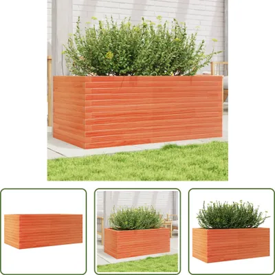 Produktbild von The Living Store Pflanzkübel Wachsbraun 110x60x45,5 cm Massivholz Kiefer