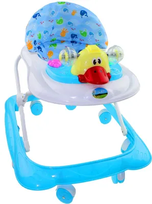 Produktbild von SILUK Lauflernhilfe Racer mit Spielcenter Gehfrei Gehhilfe Baby Walker in 3 verschiedenen Farben (Blau)