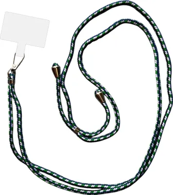 Immagine prodotto di Cavo telefonico universale Smartphonica - cavo regolabile e staccabile per telefono cellulare - 150 CM - Catena telefonica Blu Verde Bianco