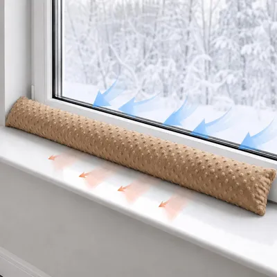 Obrázok produktu pre Zábrana proti prievanu 200 cm, pod dvere, Minky béžová, pre dvere
