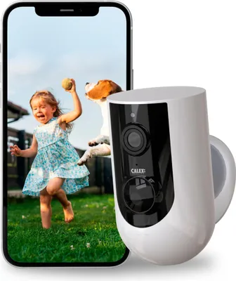 Produktbild von Calex Smart Security Sicherheitskamera, Kabellose Akku-Kamera, 2K, WLAN, mit Bewegungserkennung, für Außenbereich