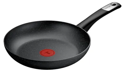 Produktbild von Tefal Explore Stone G0110432, Rund, Allzweckpfanne, Schwarz, Aluminium, Thermo-Punkt, Keramik, Elektro, Gas, Halogen, Induktion, Versiegelte Platte