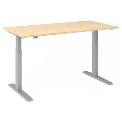 Immagine prodotto di Scrivania regolabile in altezza elettrica 160x80 cm, acero/argento