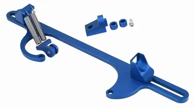 Image de Support de carburateur en aluminium usiné pour câble d'accélérateur, compatible avec les carburateurs Holley séries 4150 et 4160, bleu