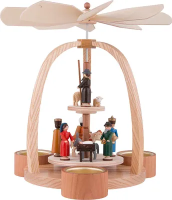 Imagen del producto de Pirámide de dos pisos que representa el nacimiento de Cristo (24 cm) de Knuth Neuber