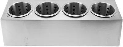 Productafbeelding van Stalen houder voor keukengerei, accessoirehouder voor het aanrecht met antislipbodem, met 3 bevestigingspunten, geschikt voor keuken, eetkamer en picknick