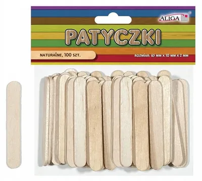 Produktbild von Aliga Kreativstäbchen Natürlich 100 Stück PK-0067